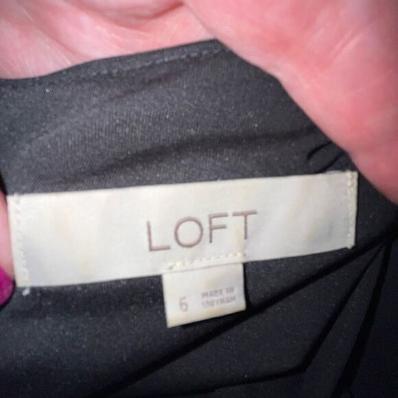 Loft gray-blue crossover dress 6 - Picture 4 of 5